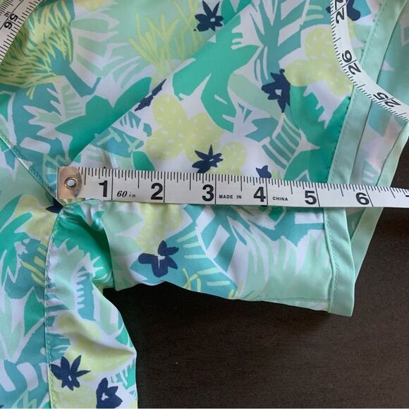 COLUMBIA PFG Girls’ Slack Tide Hybrid Water Shorts Tropical Print Blue Green XL - Picture 12 of 12